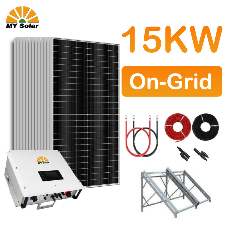 Kit complet de système d'énergie solaire hors réseau, 15kw, ensemble complet pour la maison