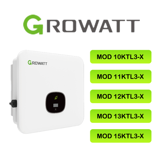 Growatt Mod15ktl3X Mod 15ktl3-X 15kw 2 Mppts Onduleur PV résidentiel triphasé pour système d'énergie solaire