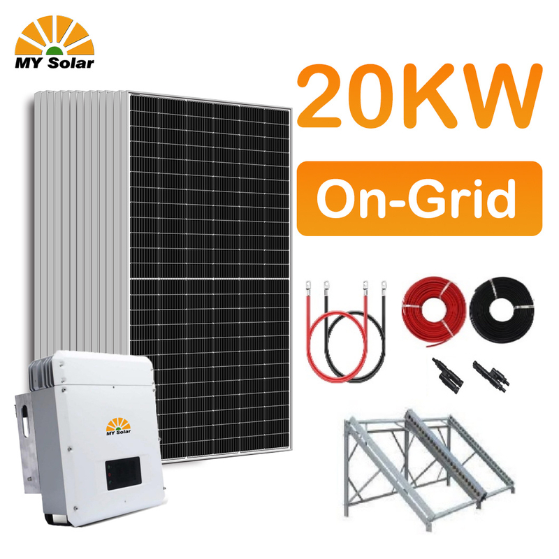 Panneau solaire TW 20KW PERC Mono Pv, système de stockage d'énergie solaire à usage domestique, entrepôt européen